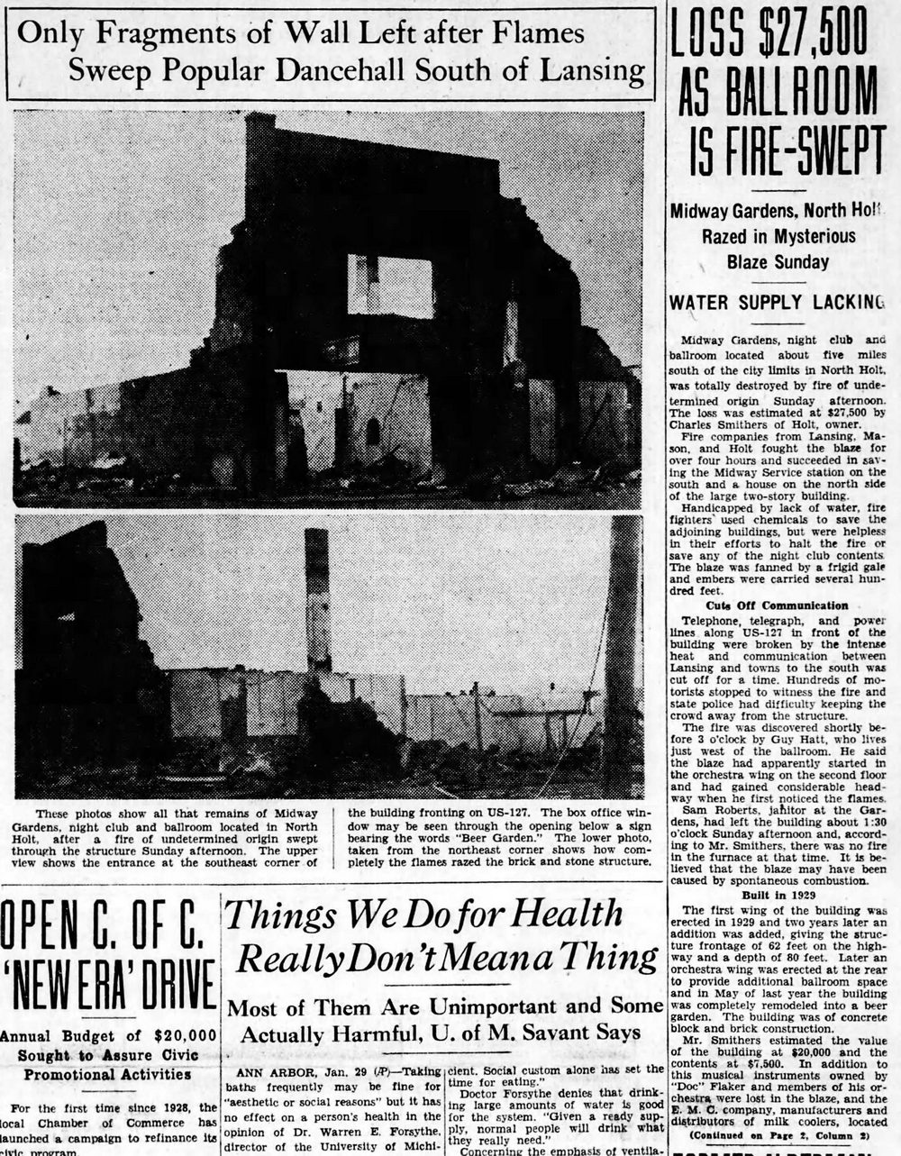 Midway Gardens (Midway Ballroom) - Jan 1934 Fire (newer photo)